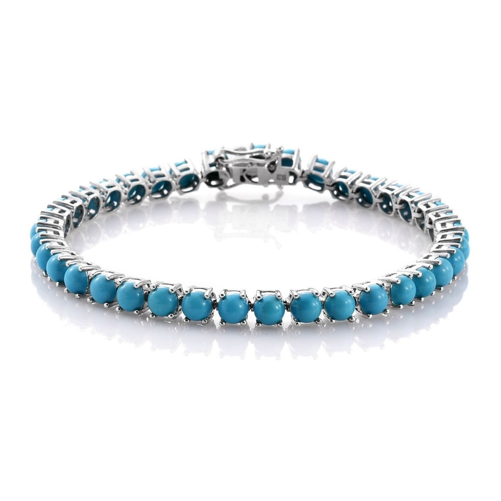 15.48 ct Sleeping Beauty Turquoise Tennis Bracelet